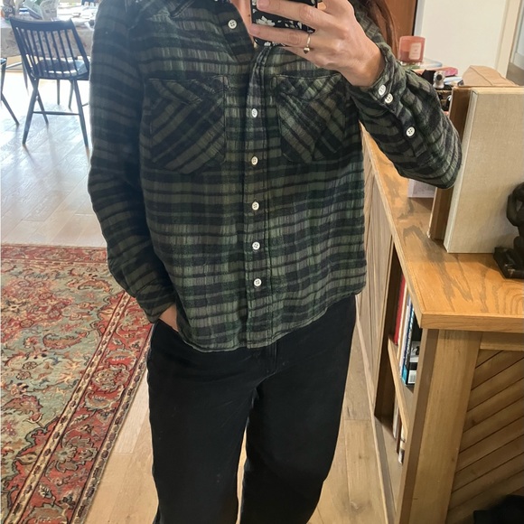 Free people xs plaid button down - Picture 2 of 4
